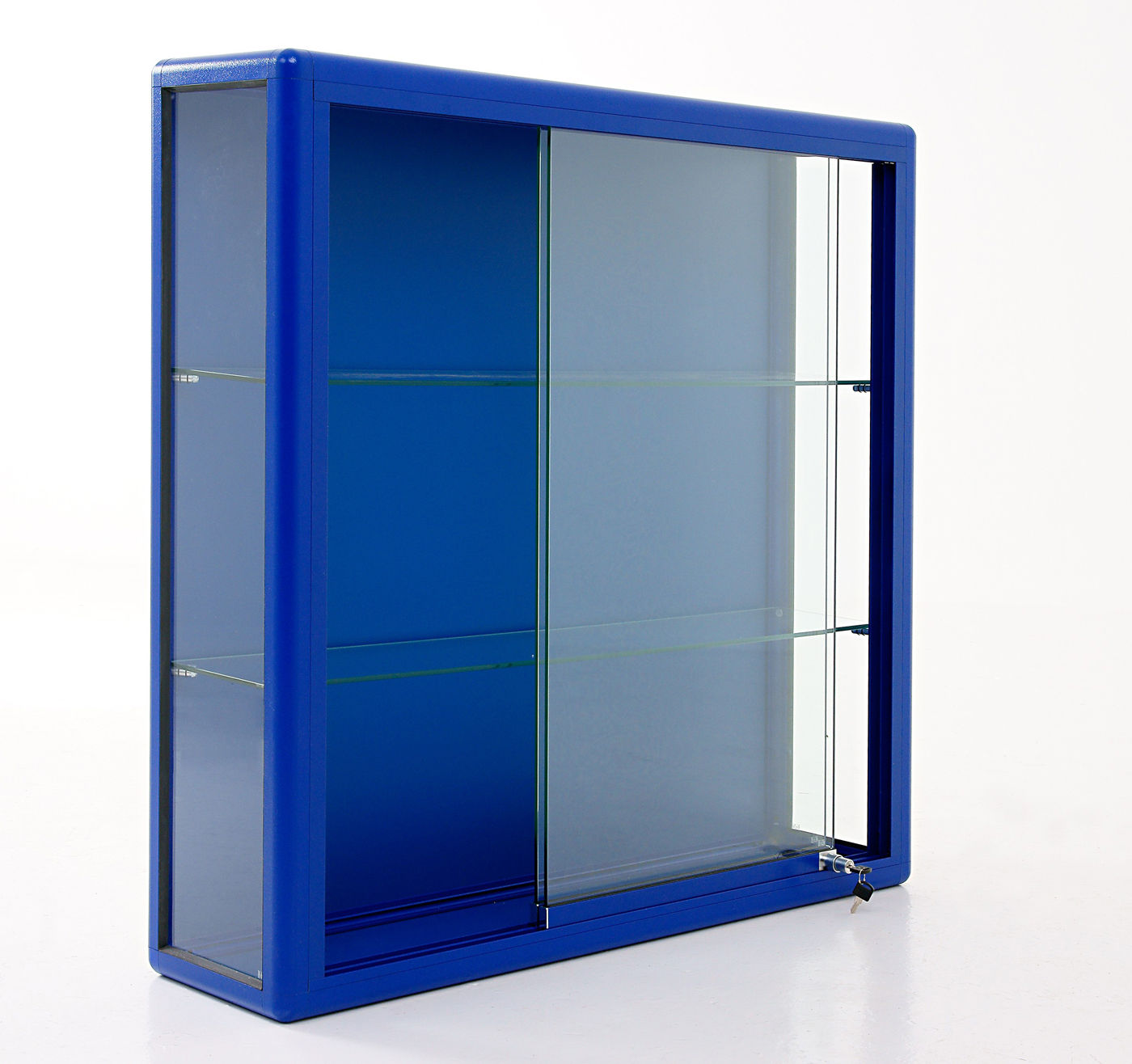 Wall Glass Showcase with Lockable Sliding Doors - Adboards